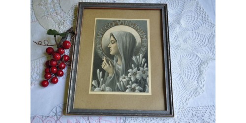 Antique Original Frame Religious Art Print