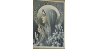 Lithographie de la vierge dans son cadre ancien
