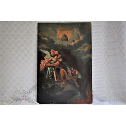 Antique Oil Painting of St. Michael And the Dragon