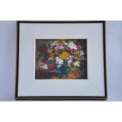 Vintage Signed and Framed Original Oil Floral Painting