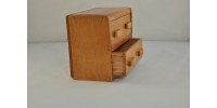 Commode miniature deux tiroirs  en bois