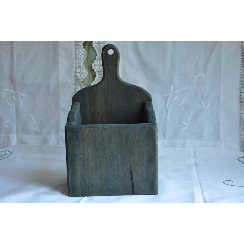 Handcrafted Wooden Blue Salt Box