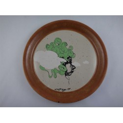 Rare Sial Stoneware Vintage Decorative Plate