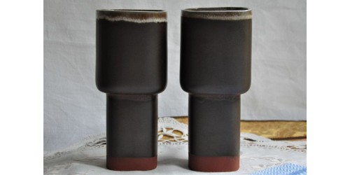 Pair Sial Footed Glasses by Maurice Savoie