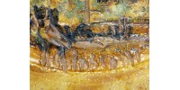 Assiette décorative murale en poterie d’art par Hubert du Roscoat