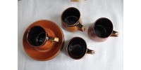 Petites tasses à café de 7,5 cm en grès Sial