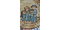 Assiette murale en poterie d’art par Hubert du Roscoat