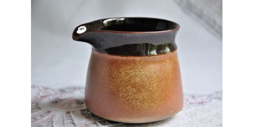 Vintage Sial Oval Brown Stoneware Creamer