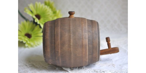 Vintage Ceramic Whisky Barrel with Spigot