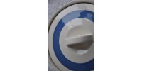 Pot couvert Chef Ware bleu et blanc vintage