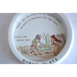 Little Red Riding Hood Baby’s Plate by Foley circa 1900