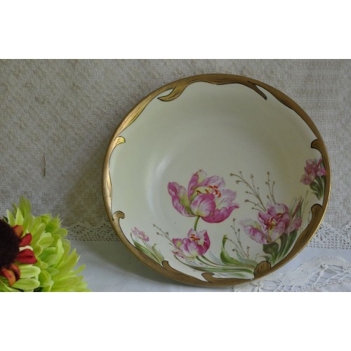 Victorian Hand Painted Porcelain Charger