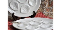 French Quality Earthenware Oyster Plates