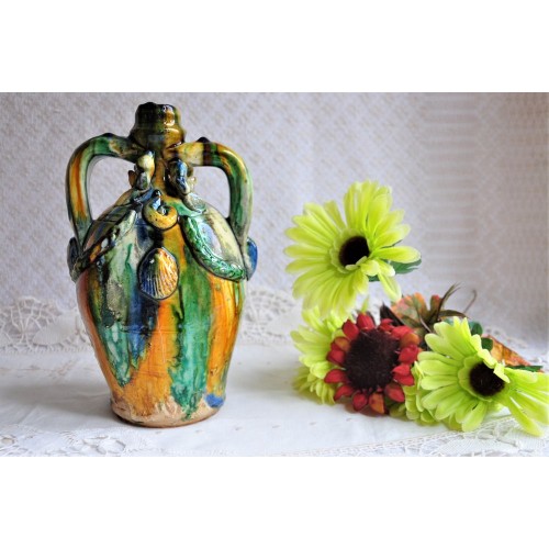 Vase vernissé sancai chinois de style Tang