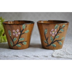 Pair of Vintage Italian Ceramic Plant Pots