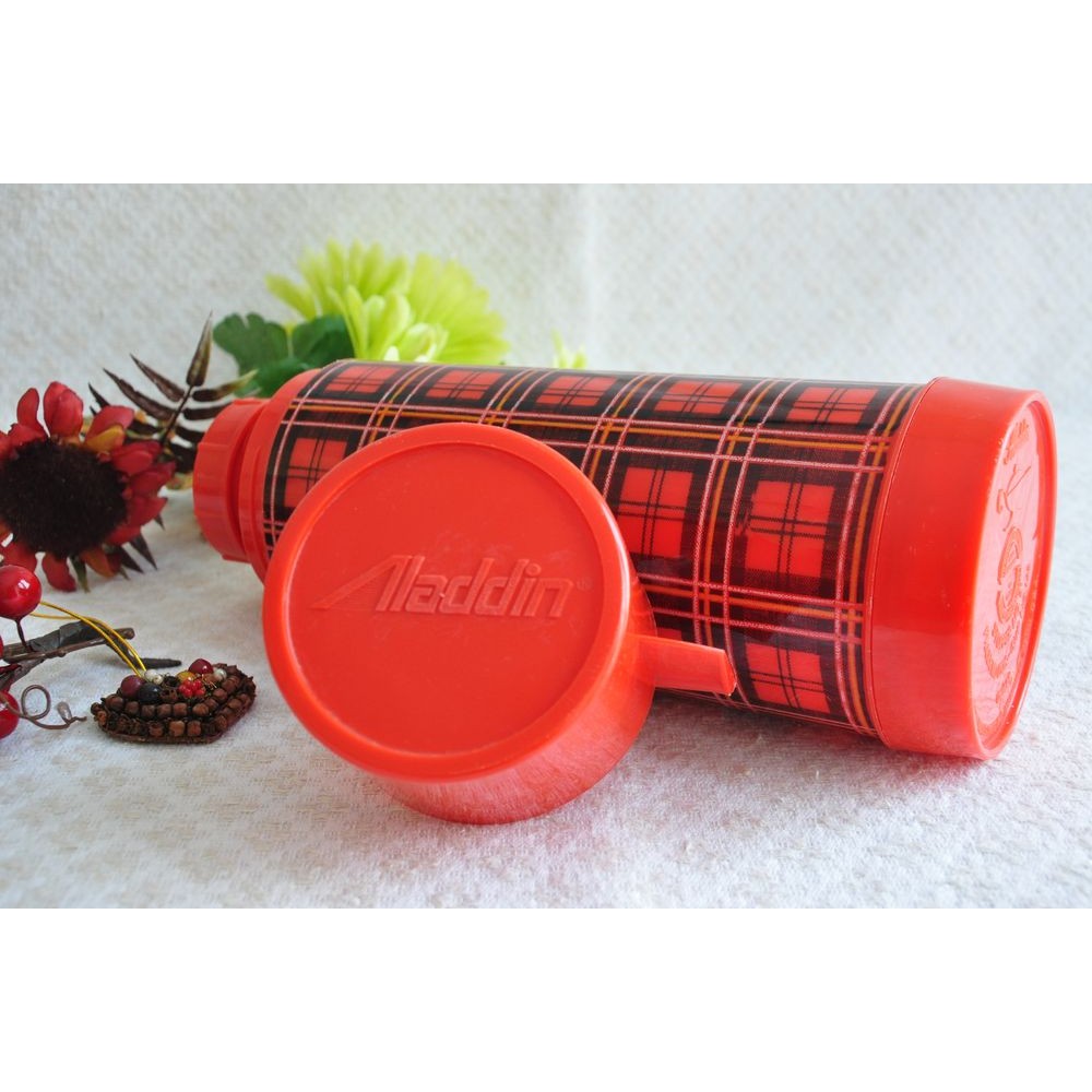Vintage Aladdin Thermos Red and Black Diamond Pattern, Aladdin Plaid Thermos,  Aladdin Pink Thermos With Ice Cream Cone, Green Thermos 