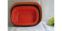 Vintage Bright and Colourful Set of Enamelware