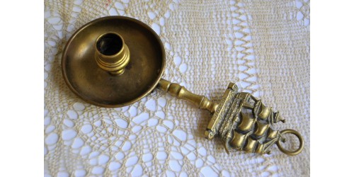 HMS Victory Brass Candlestick with Drip Tray 
