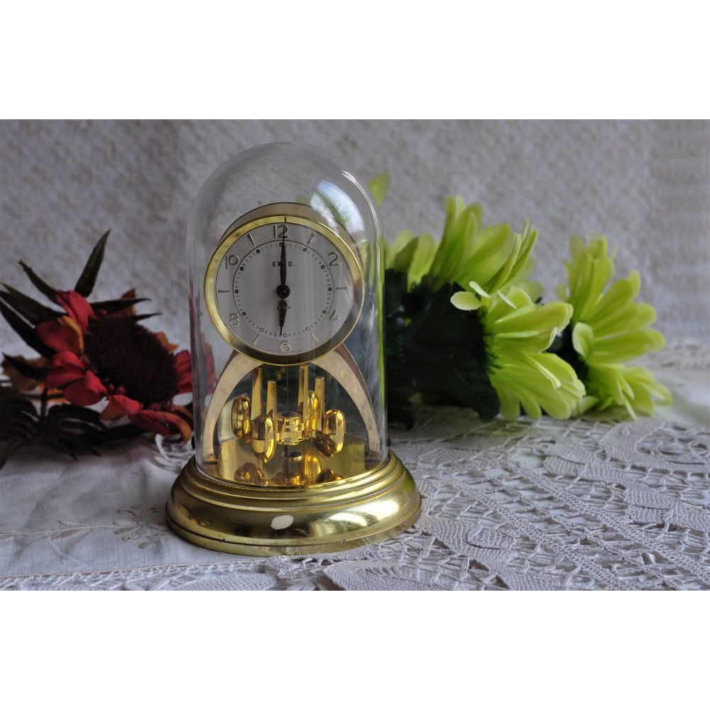 Horloge 400 jours miniature Ergo à pendule de torsion vintage Germany