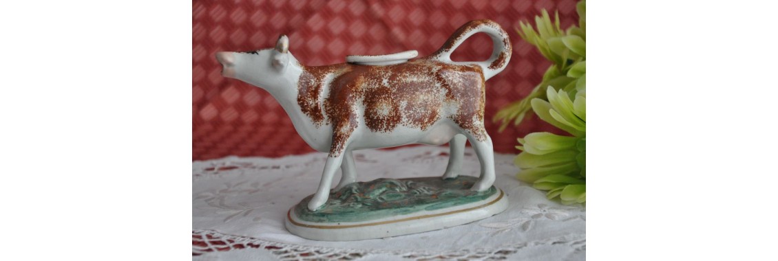 Antique Staffordshire Cow Milk