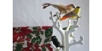 Petits oiseaux à plumes pour décor de Noël