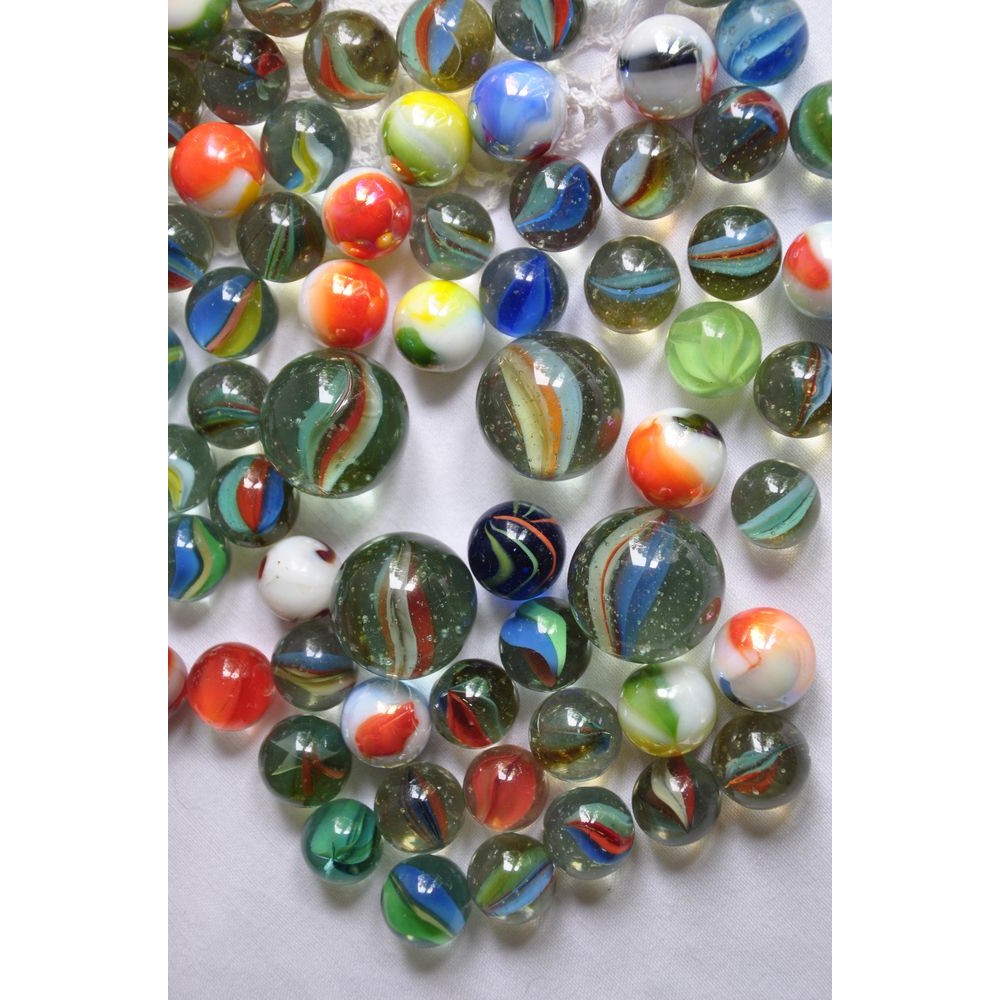 VINTAGE 1950's Marbles Bulk Lot New Old Stock 72 Bags Cateye Made In Taiwan 