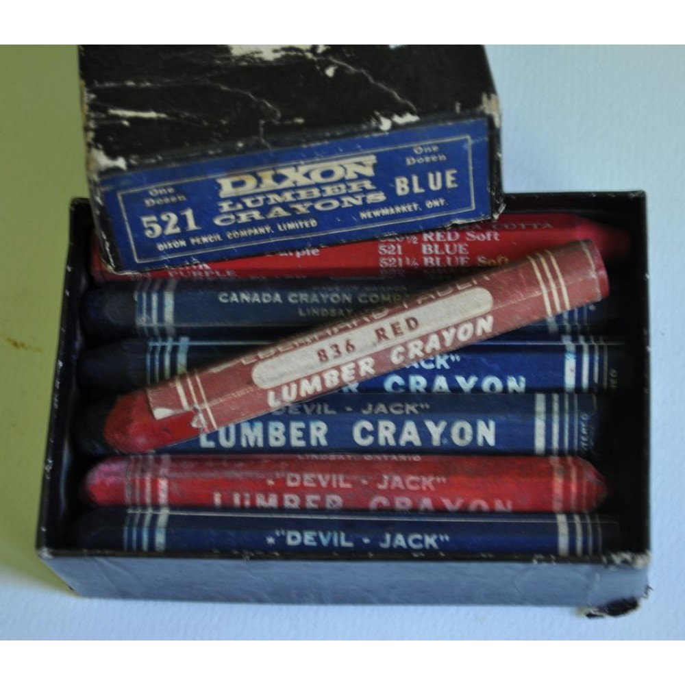 Box 12 Dixon Lumber Crayons All Colours for Marking Timber Wood Metal etc. 