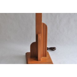 Wood Art Deco Period Skyscraper Table Lamp