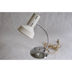 Lampe de bureau col de cygne orientable base chromée