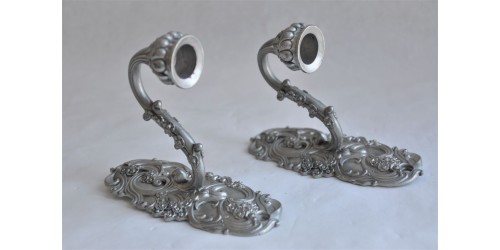 Vintage Seagull Pewter Wall Sconces