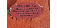 Jeu de mah-johng fait à Montréal vers 1910