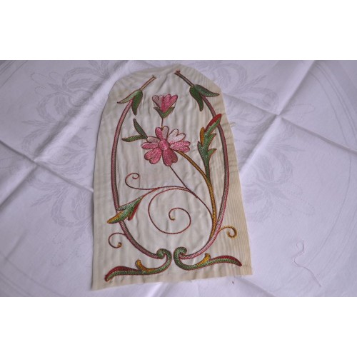 Antique Ecclesiastical Embroidery on Taffeta 