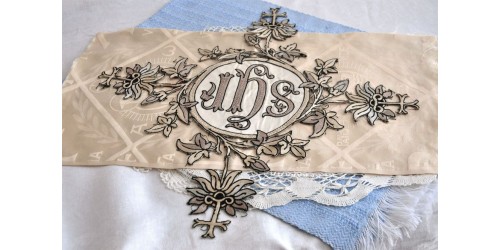 Antique Ecclesiastical Embroidery Panel