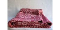 Antique Canadian Overshot Wool Blanket