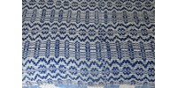 Hand Woven Blue/White Overshot Weave Blanket