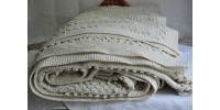 Popcorn Stitch Vintage Crochet Blanket