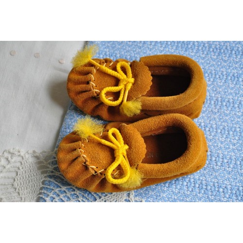 Suede Leather Native Baby Moccasins