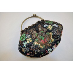 Hand Beaded and sequined Shoulder or Hand Clutch Evening Handbag