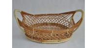 1970s Plastic Handles Handwoven Basket