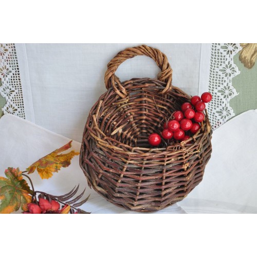 Small Willow Wall Hanging Basket