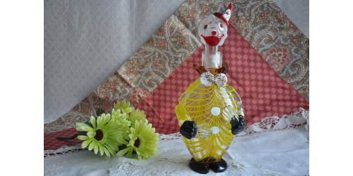 Carafe clown en verre de Murano vintage
