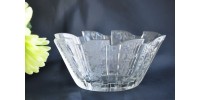 Cut Art Glass Art Deco Oval Vase or Bowl