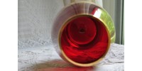 Vase allemand en cristal rouge et or 