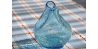 Vase en verre craquelé pincé Blenko USA