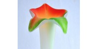 Jack in the Pulpit Pate de Verre Art Glass Vase